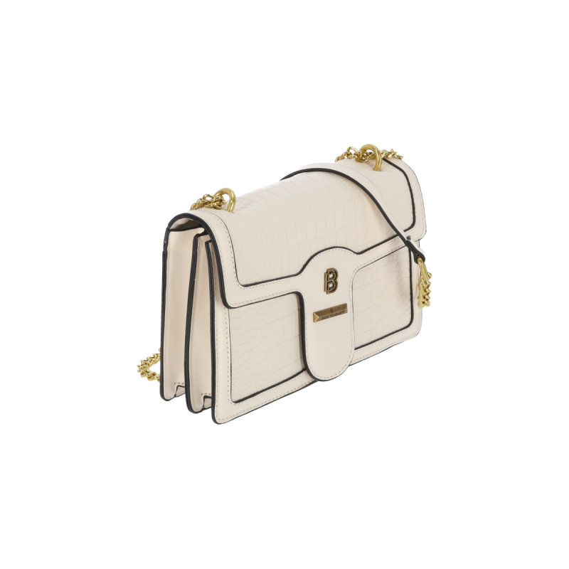 Bag To Bag Τσάντα Γυναικεία Χιαστί  Δερματίνη Με Κρόκο Σχέδιο