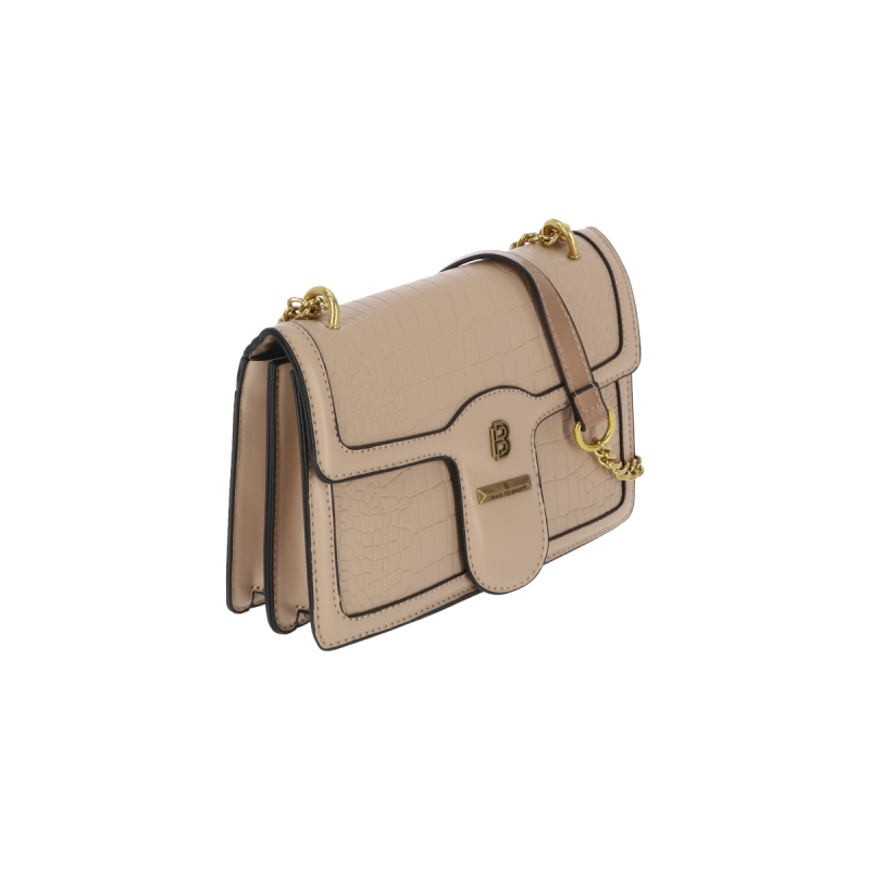 Bag To Bag Τσάντα Γυναικεία Χιαστί  Δερματίνη Με Κρόκο Σχέδιο
