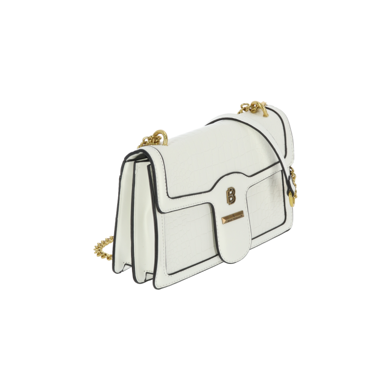 Bag To Bag Τσάντα Γυναικεία Χιαστί  Δερματίνη Με Κρόκο Σχέδιο