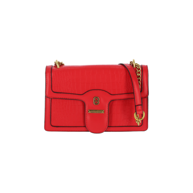 Bag To Bag Τσάντα Γυναικεία Χιαστί  Δερματίνη Με Κρόκο Σχέδιο