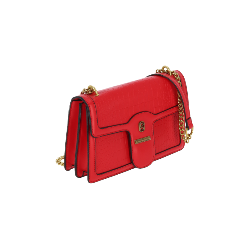 Bag To Bag Τσάντα Γυναικεία Χιαστί  Δερματίνη Με Κρόκο Σχέδιο