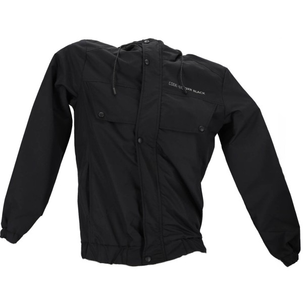 Doxger Raw Co Casual Ανδρικό Μπουφάν Αντιανεμικό για Άνοιξη και Φθινόπωρο με Κουκούλα Σε Μαύρο Χρώμα