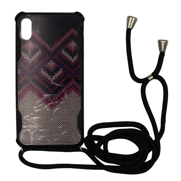 Back Cover Θήκη Με Επένδυση Ύφασμα Και Κορδόνι (Iphone X & Iphone Xs)