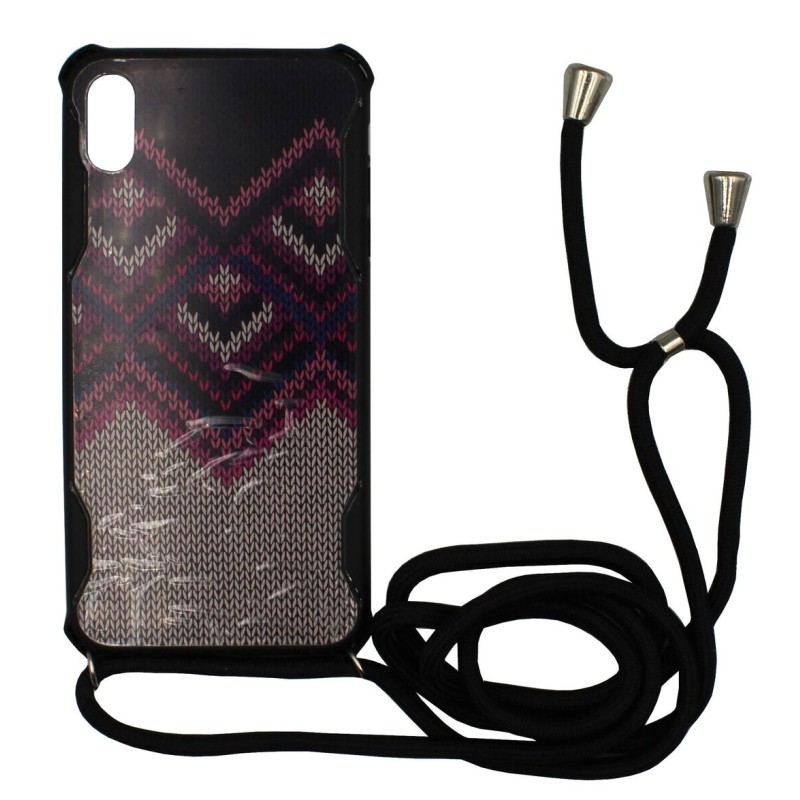 Back Cover Θήκη Με Επένδυση Ύφασμα Και Κορδόνι (Iphone X & Iphone Xs)
