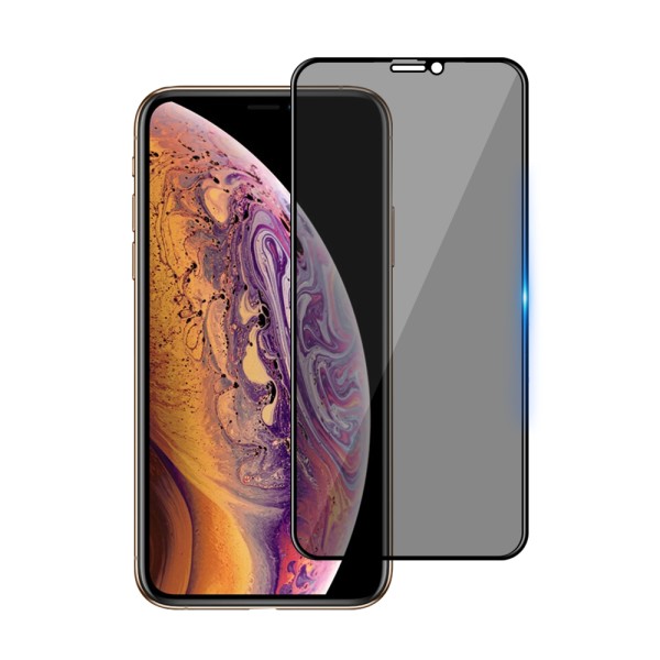 Privacy Fullscreen Tempered Glass Μαύρο (Iphone X & Iphone Xs & Iphone 11 Pro)