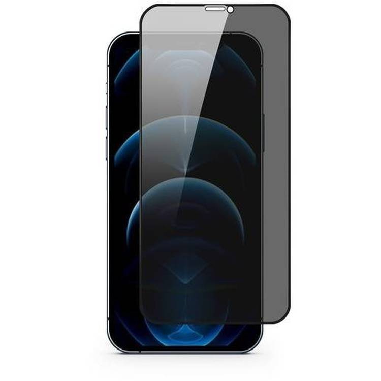 Privacy Fullscreen Tempered Glass Μαύρο (Iphone 12 Pro Max)