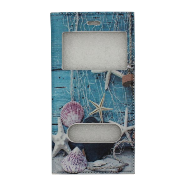 Θήκη Book Δερματίνης Με Call Display, Δυνατότητα Απάντησης Και Σχέδιο Κοχύλια (Iphone 6 Plus)