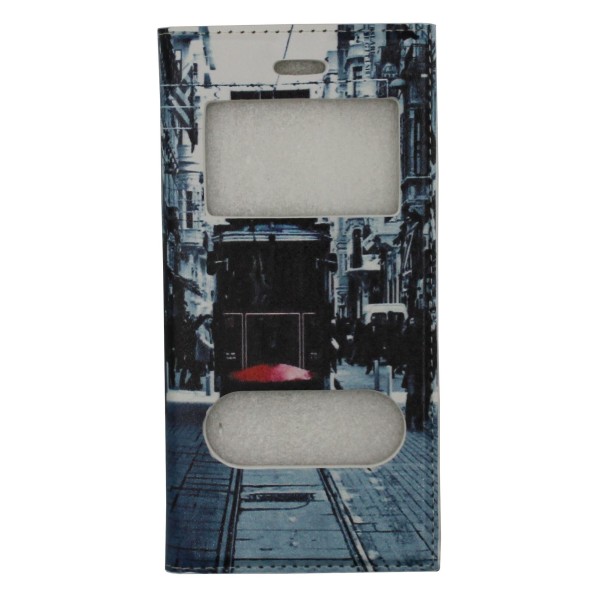 Θήκη Book Δερματίνης Με Call Display, Δυνατότητα Απάντησης Και Σχέδιο Τραμ (Iphone 6 & Iphone 6s)