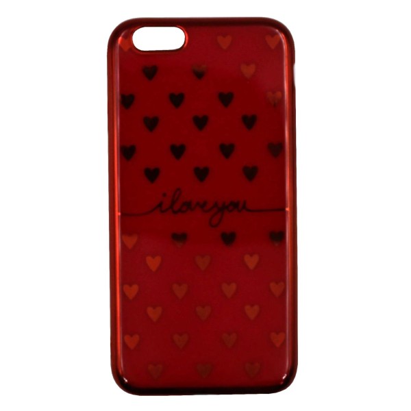 Back Cover Θήκη Σιλικόνης Με Σχέδιο Καρδούλες (Iphone 6 & Iphone 6s)