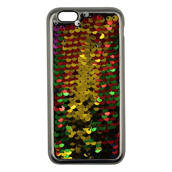Back Cover Θήκη Σιλικόνης Με Παγιέτες Πολύχρωμο (Iphone 6 & Iphone 6s)