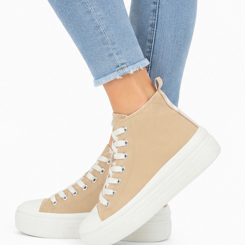 PLATO Γυναικεία Υφασμάτινα Δίπατα Sneakers PLATO Γυναικεία Υφασμάτινα Δίπατα Sneakers
