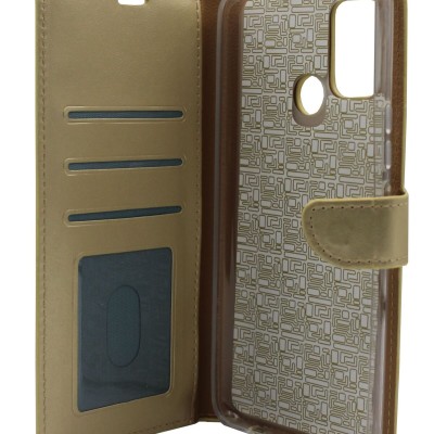 Θήκη Book Wallet Με Μαγνητικό Κούμπωμα Χρυσό (Realme 7i & Realme C17)