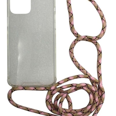 Θήκη Back Cover Σιλικόνης Με Κορδόνι Ροζ (Realme 8 & Realme 8 Pro)