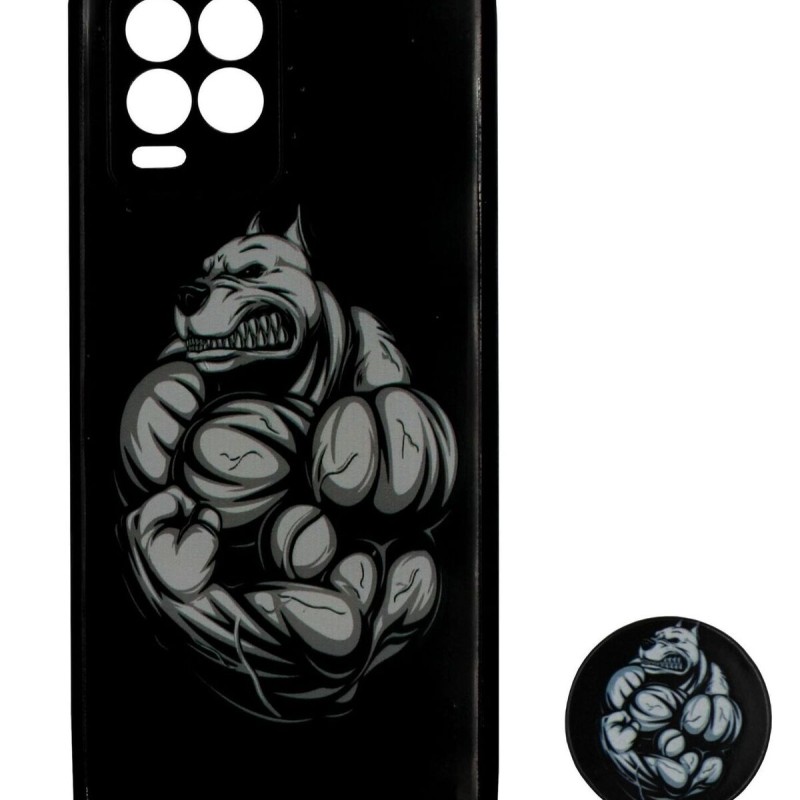 Back Cover Θήκη Με Σχέδιο Pitbull Και Pop Socket (Realme 8 & Realme 8 Pro)