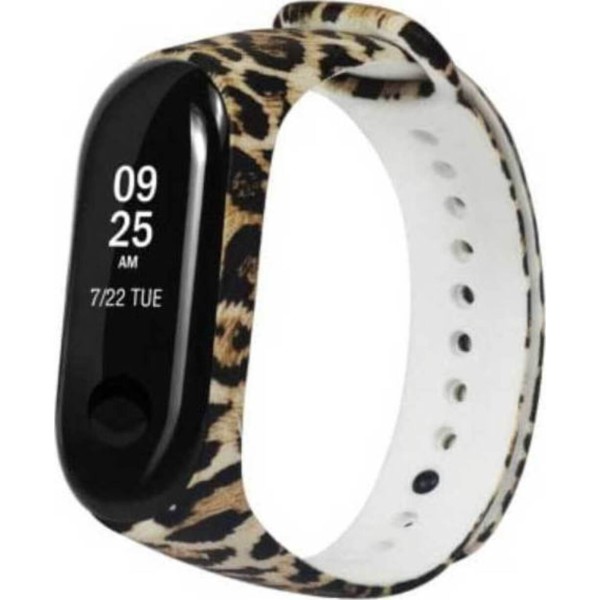 Λουράκι Σιλικόνης Με Σχέδιο Λεοπάρ (Xiaomi Mi Band 3 & Xiaomi Mi Band 4) Αξεσουάρ Κινητών/Tablet