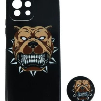 Back Cover Θήκη Με Σχέδιο Pitbull Και Pop Socket (Xiaomi 11 Lite)