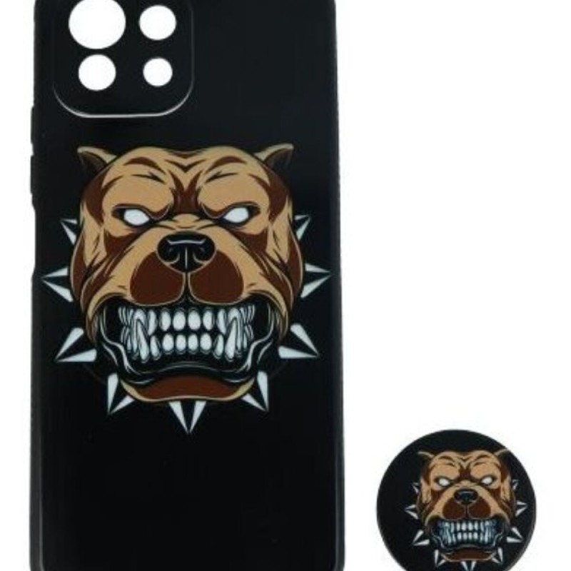 Back Cover Θήκη Με Σχέδιο Pitbull Και Pop Socket (Xiaomi 11 Lite)