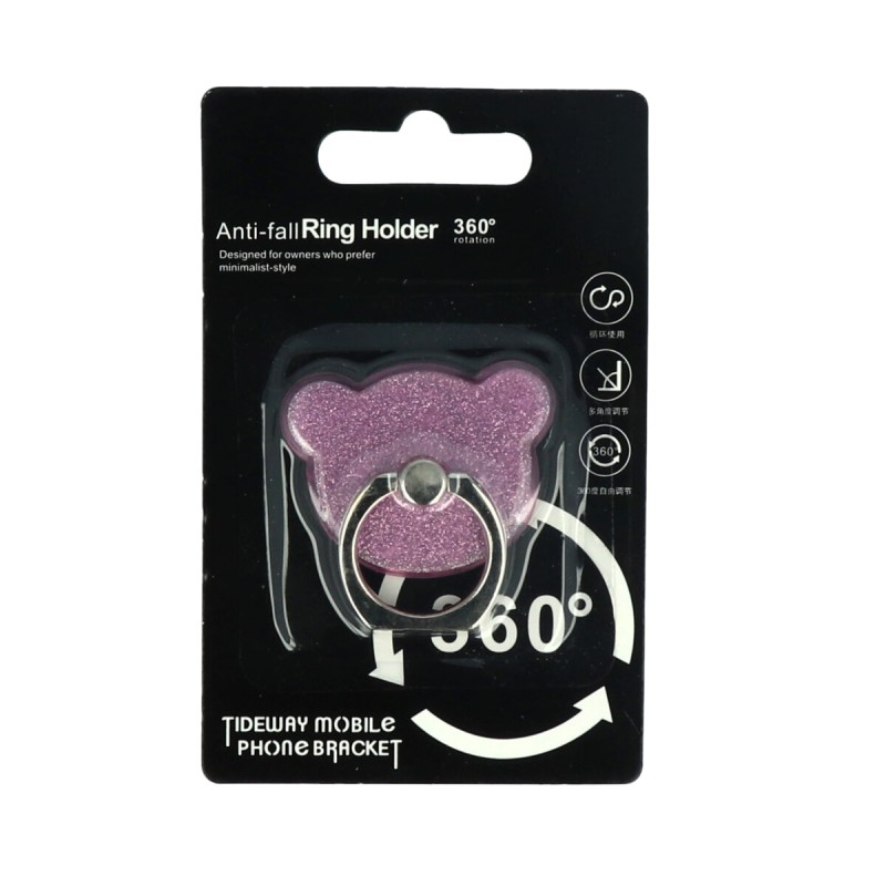 Popsocket Δαχτυλίδι 360? Αρκουδάκι Με Γκλίτερ