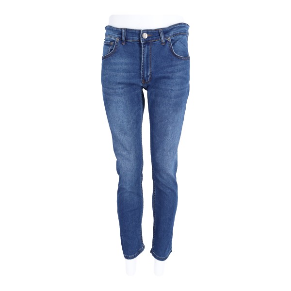 CIA Modemakers Ανδρικό Παντελόνι Jeanswear Ελαστικό σε Κανονική Εφαρμογή Μπλε