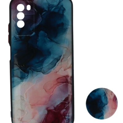 Back Cover Θήκη Με Σχέδιο Watercolor Πολύχρωμο Και Pop Socket (Xiaomi Poco M3)