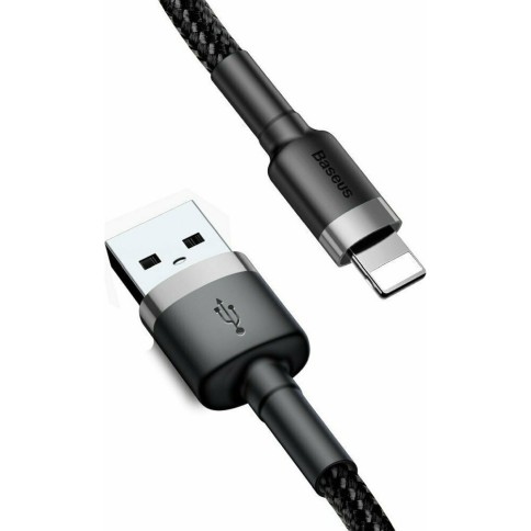 Baseus Cafule Braided USB to Lightning 1m Μαύρο