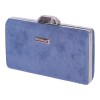 Bag To Bag Γυναικείο Βραδινό Τσαντάκι Clutch Σουέτ Σε Μπλε Χρώμα