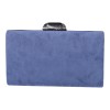Bag To Bag Γυναικείο Βραδινό Τσαντάκι Clutch Σουέτ Σε Μπλε Χρώμα