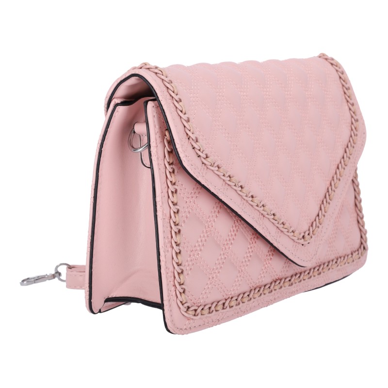 Bag To Bag Γυναικεία Τσάντα Ώμου-Χιαστί Δερματίνη Με Αλυσίδα Τριγύρο