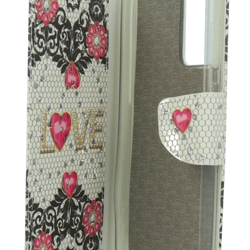 Sinytech Θήκη Book Wallet Πορτοφόλι Με Στρασάκια Και Σχέδιο Love (Samsung Galaxy A72) Sinytech Θήκη Book Wallet Πορτοφόλι Με Στρασάκια Και Σχέδιο Love (Samsung Galaxy A72)