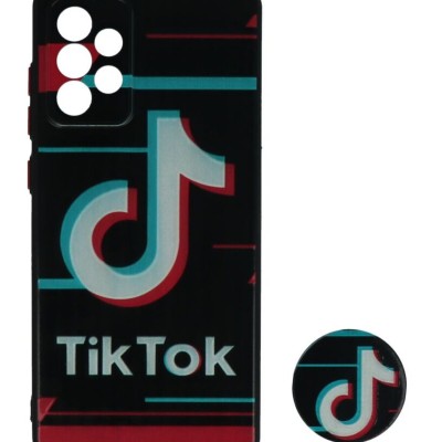 Back Cover Θήκη Με Σχέδιο Tik Tok Και Pop Socket (Samsung Galaxy A72)