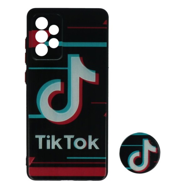 Back Cover Θήκη Με Σχέδιο Tik Tok Και Pop Socket (Samsung Galaxy A72)