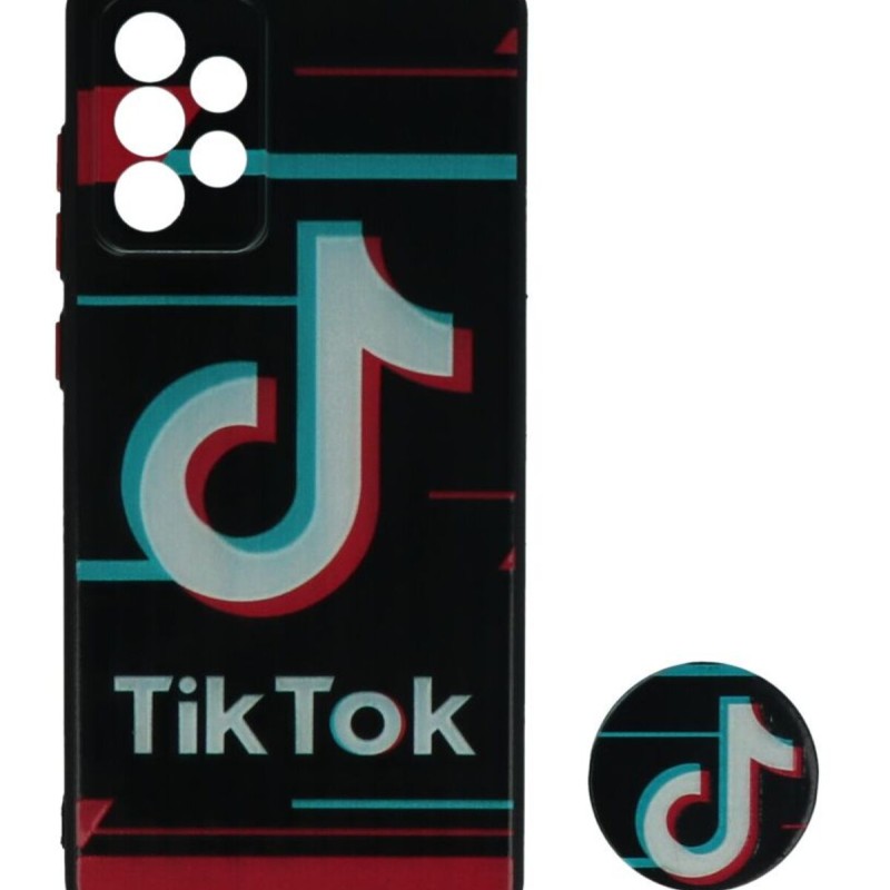 Back Cover Θήκη Με Σχέδιο Tik Tok Και Pop Socket (Samsung Galaxy A72)