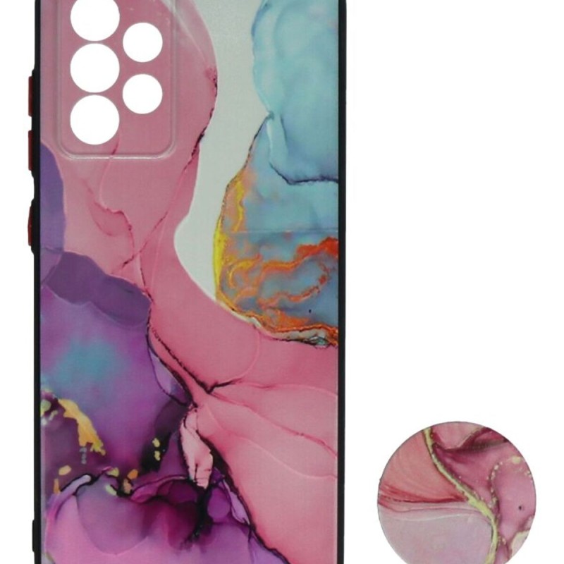 Back Cover Θήκη Με Pop Socket Και Σχέδιο Watercolor (Samsung Galaxy A72)