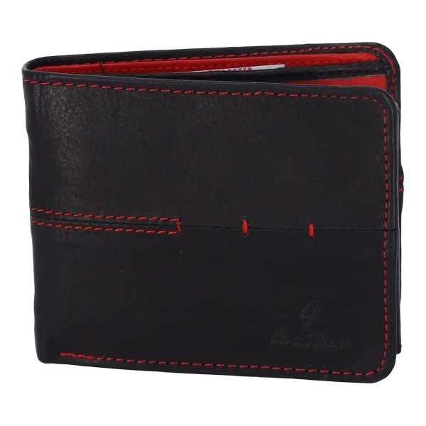 Genuine Leather Ανδρικό Πορτοφόλι Δερμάτινο σε Μαύρο Χρώμα