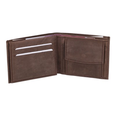 Genuine Leather Ανδρικό Πορτοφόλι L-8 σε Καφέ Χρώμα Δερμάτινο
