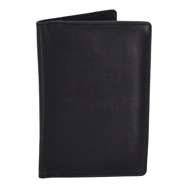 Genuine Leather Ανδρικό Πορτοφόλι σε Μαύρο Χρώμα Δερμάτινο