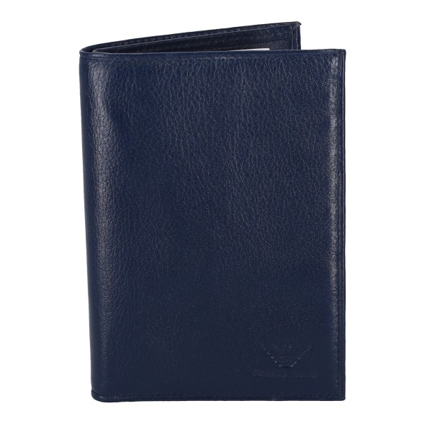 Genuine Leather Ανδρικό Πορτοφόλι σε Μπλε Χρώμα Δερμάτινο