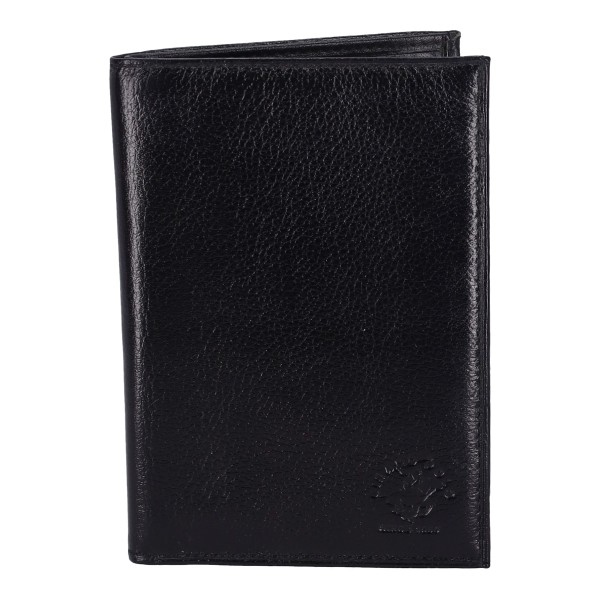 Genuine Leather Ανδρικό Πορτοφόλι σε Μαύρο Χρώμα Δερμάτινο