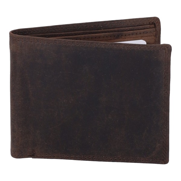 Genuine Leather Ανδρικό Πορτοφόλι σε Καφέ Χρώμα Δέρμα