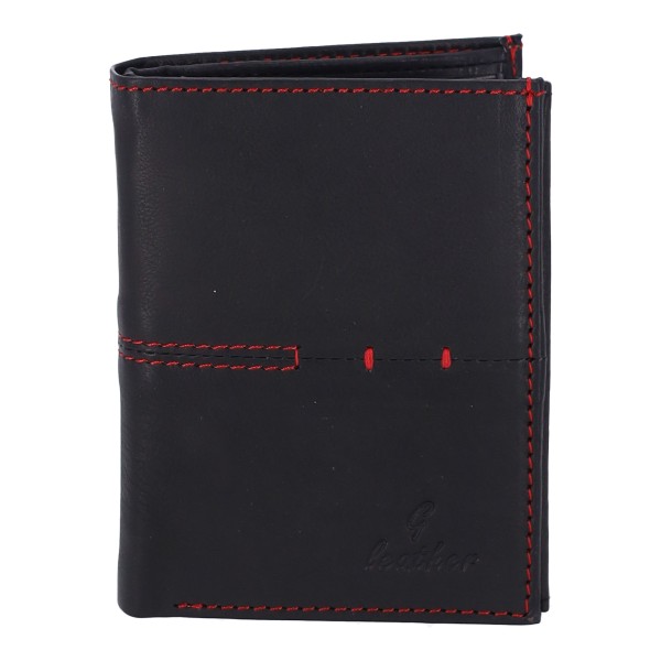 Genuine Leather MR-6 Ανδρικό Πορτοφόλι Δερμάτινο σε Μαύρο Χρώμα