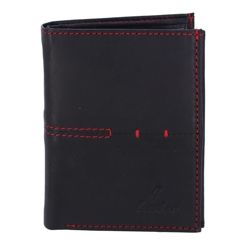 Genuine Leather MR-6 Ανδρικό Πορτοφόλι Δερμάτινο σε Μαύρο Χρώμα