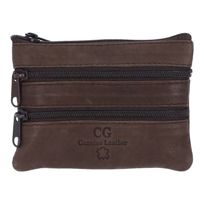 Genuine Leather CG221 Ανδρικό Πορτοφόλι με Φερμουάρ Δερμάτινο
