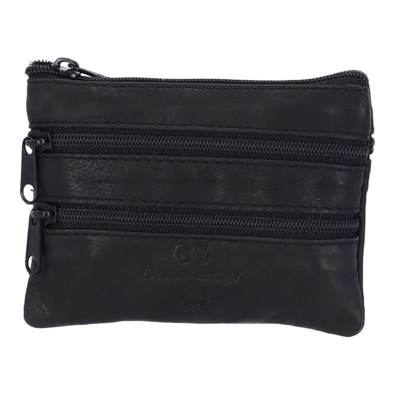 Genuine Leather CG221 Ανδρικό Πορτοφόλι με Φερμουάρ Δερμάτινο