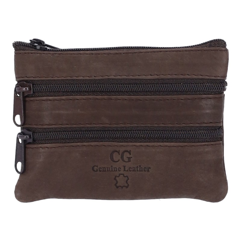 Genuine Leather CG221 Ανδρικό Πορτοφόλι με Φερμουάρ Δερμάτινο