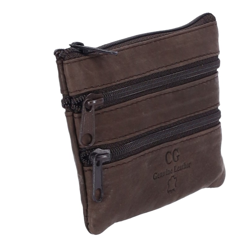 Genuine Leather CG221 Ανδρικό Πορτοφόλι με Φερμουάρ Δερμάτινο