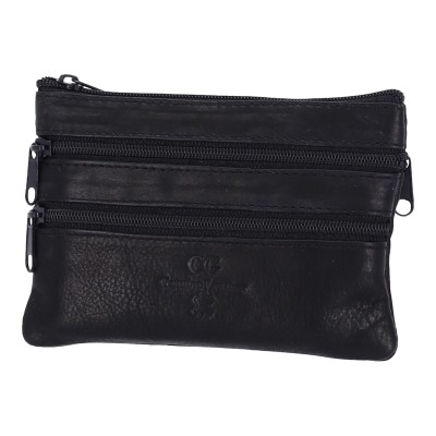 Genuine Leather CG221/B  Ανδρικό Πορτοφόλι με Φερμουάρ Δερμάτινο