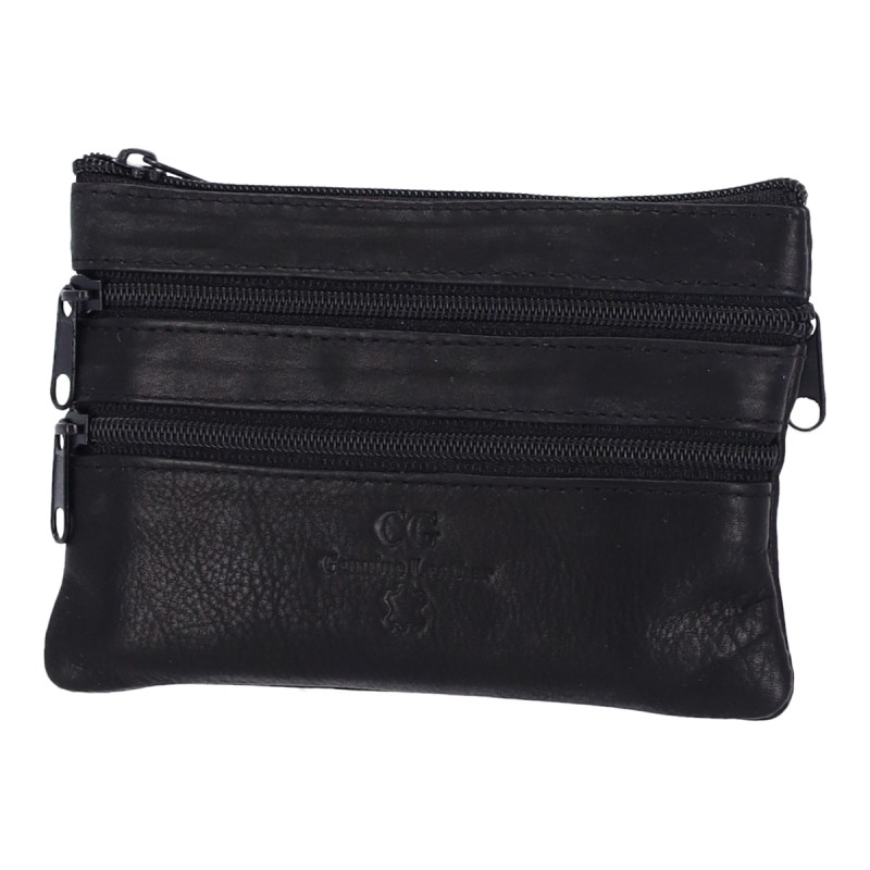 Genuine Leather CG221/B  Ανδρικό Πορτοφόλι με Φερμουάρ Δερμάτινο