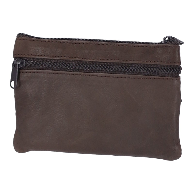 Genuine Leather CG221/B  Ανδρικό Πορτοφόλι με Φερμουάρ Δερμάτινο