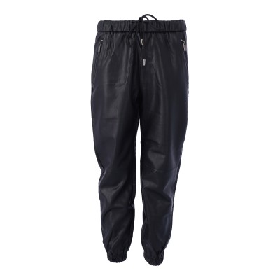 OEM Leather Pants With Rubber Bottom In Black Color