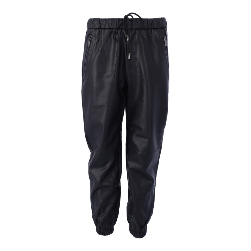 OEM Leather Pants With Rubber Bottom In Black Color